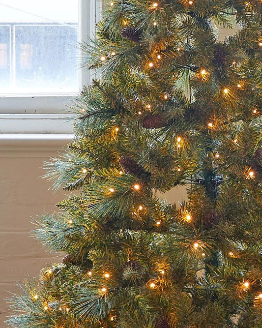 LED MIXED NORWEGIAN SPRUCE 222CM CHRISTMAS TREE X1933 (FOR PICK UP ONLY)