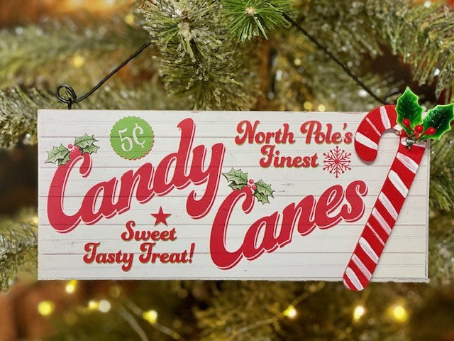 CANDY CANE STORE SIGN X2123