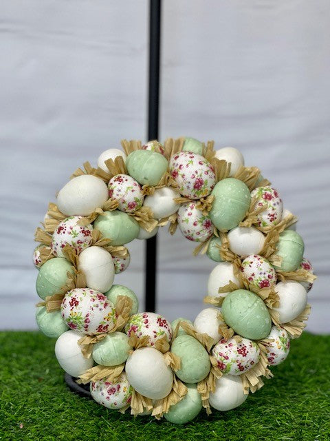 EASTER EGG AND STRAW WREATH E1175