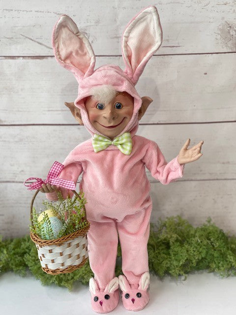 RALPHIE BUNNY ELF IN PINK VELOUR SUIT E1182PK
