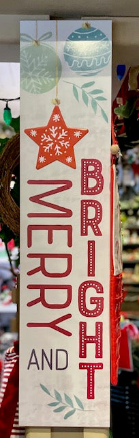 MERRY & BRIGHT SIGN X2498
