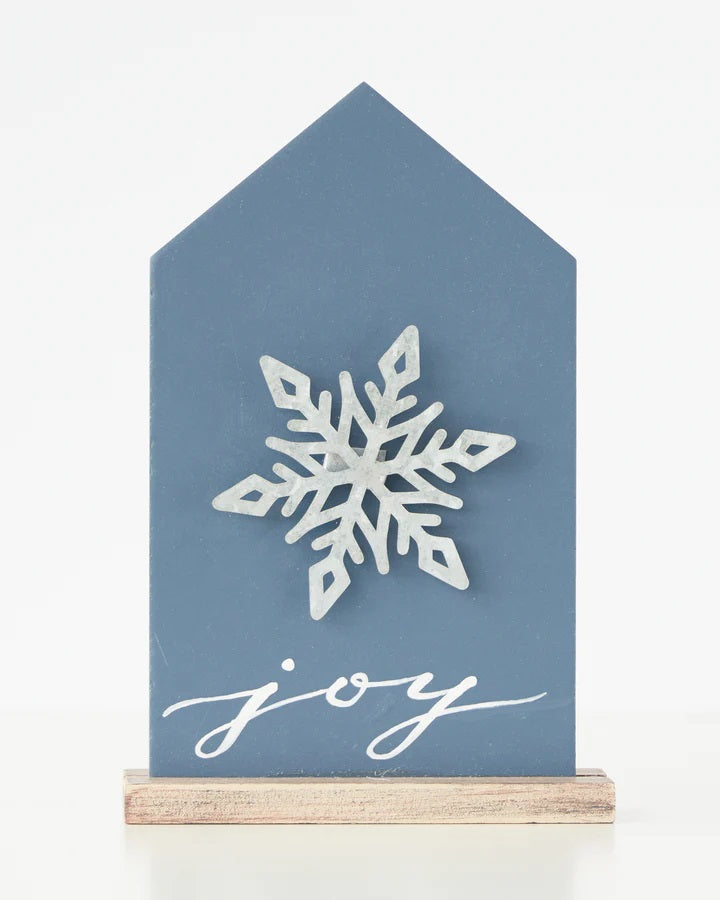 JOY SNOWFLAKE TABLE SIGN X2512