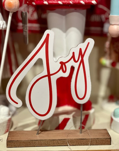JOY WORD TABLE SIGN X2557