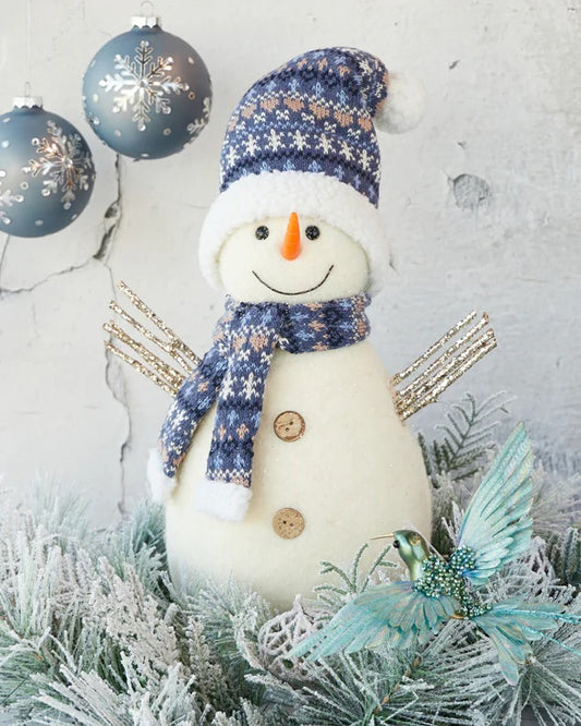 SNOWMAN WITH BLUE BEANIE X2601