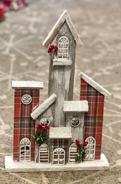 TARTAN RED VILLAGE HOUSE X2685