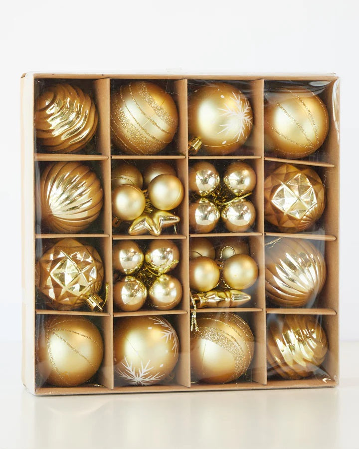 GOLD ORNAMENTS BOXED ASSORTMENT X2755GO