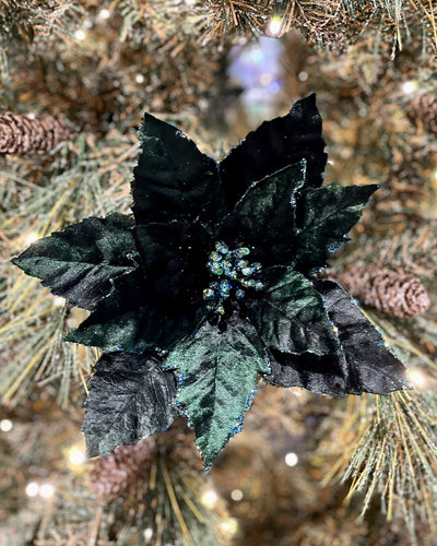 EMERALD GREEN POINSETTIA WITH LEAVES X3294GR