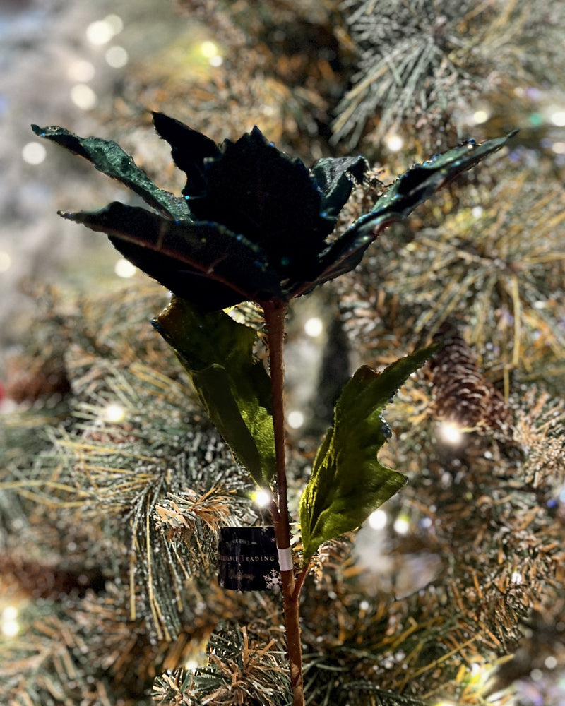 EMERALD GREEN POINSETTIA WITH LEAVES X3294GR