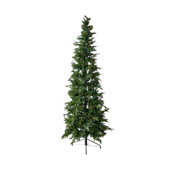 CEDAR SLIM GREEN TREE 6FT LED WARM WHITE OR COLOUR X3430