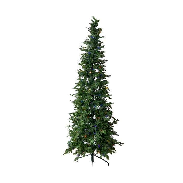 CEDAR SLIM GREEN TREE 6FT LED WARM WHITE OR COLOUR X3430