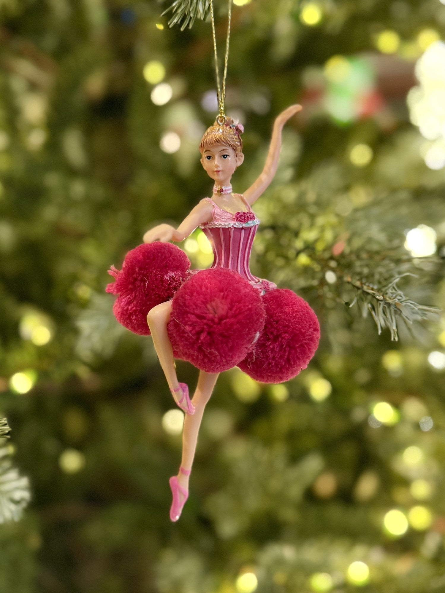 XMAS POM POM BALLERINA TTPK 17CM X3558TTPK