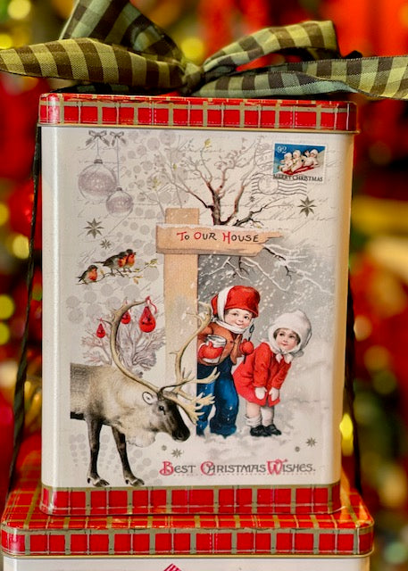 VINTAGE CHRISTMAS SET OF 3 TINS X3893