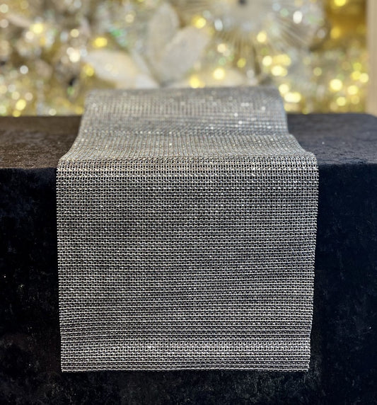 DIAMONTE TABLE RUNNER 25X200CM DARK SILVER XFTDIDK