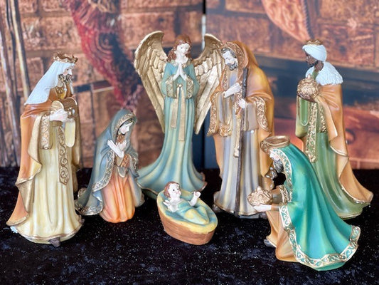 NATIVITY 7 PIECE SET - MULTICOLOURED XNHQMU7