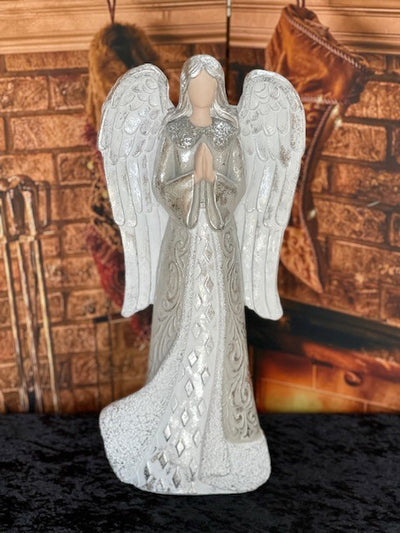 PRAYING ANGEL IN SILVER & WHITE XNHDPRA