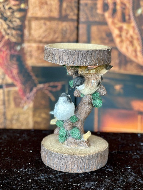 FORREST BIRD PILLAR CANDLE HOLDER - SMALL