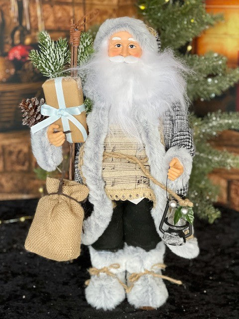 SANTA WITH TWEED COAT AND LANTERN XMLBNAL