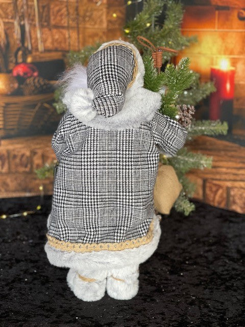 SANTA WITH TWEED COAT AND LANTERN XMLBNAL