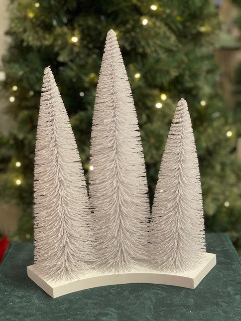 SNOWY BRISTLE TRIO OF TREES WHITE XDLTRWH
