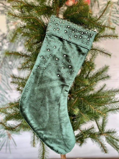 VELVET DIAMONTE STOCKING GREEN XFTLXSG