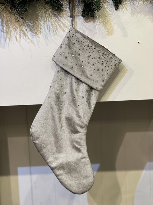 VELVET DIAMONTE STOCKING SILVER XFTLXSS