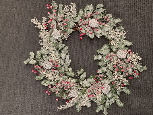 SNOWY SPRUCE ICE BERRY WREATH XDDIBYW