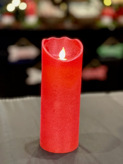 BEACON LED WAX PILLAR RED LARGE SYBREL