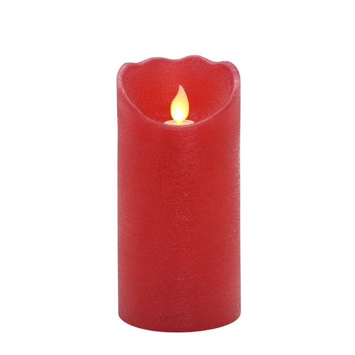 BEACON LED WAX PILLAR RED SMALL SYBRES