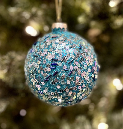 GLASS BAUBLE PEACOCK ORNAMENT XGFLWPQ