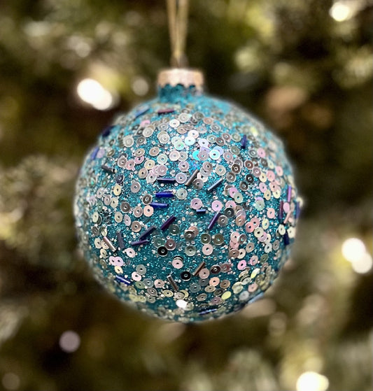 GLASS BAUBLE PEACOCK ORNAMENT XGFLWPQ