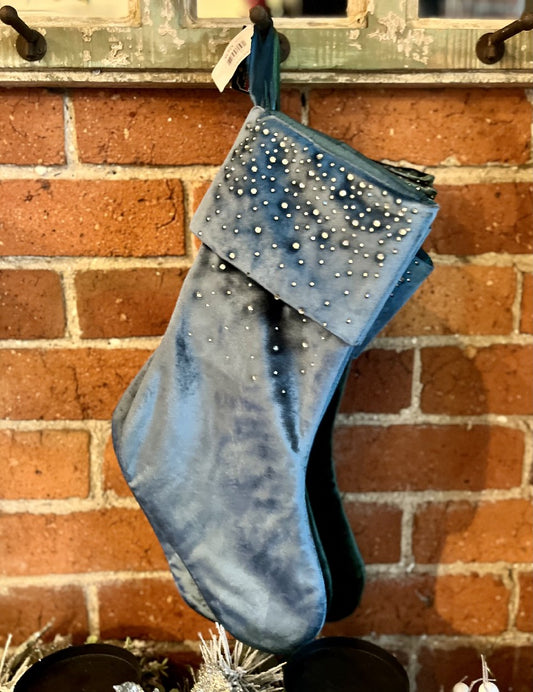 VELVET DIAMONTE STOCKING FRENCH BLUE XFTLXSF