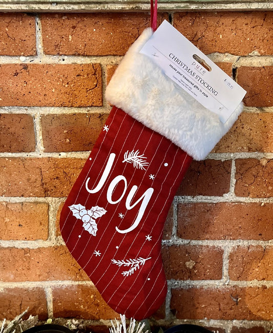 COTTON RED WHITE JOY STOCKING XFTFSTJ