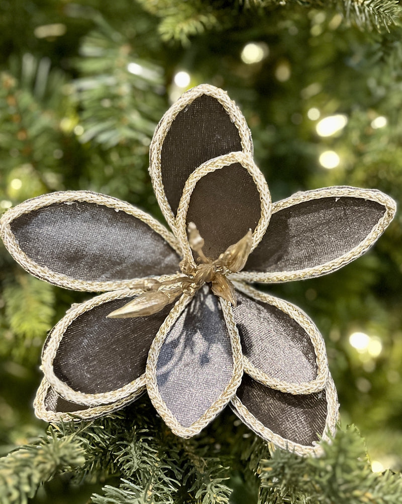 CLIP ON POINSETTIA SLATE GRAY XDGYWWV