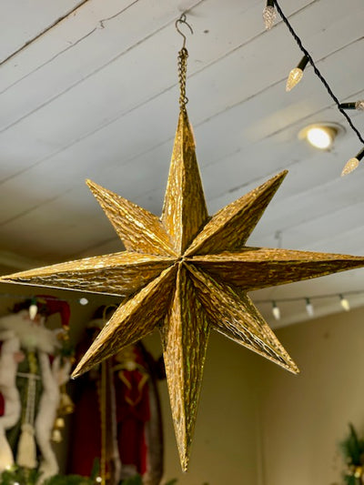 METAL ANTIQUE GOLD MORAVIAN STAR LARGE XVNGSTL