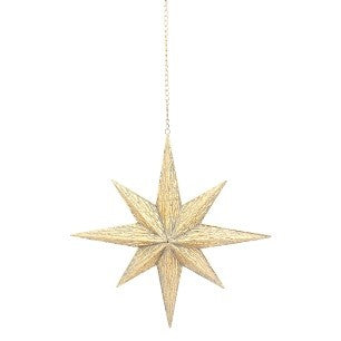 METAL ANTIQUE GOLD MORAVIAN STAR LARGE XVNGSTL