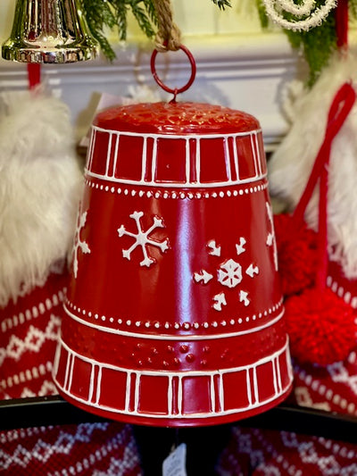 METAL BELL WITH ROPE RED XVHBERE