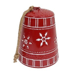 METAL BELL WITH ROPE RED XVHBERE