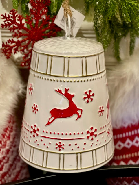 METAL BELL WITH ROPE WHITE XVHBEWH