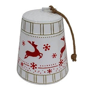 METAL BELL WITH ROPE WHITE XVHBEWH