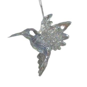 ACRYLIC HUMMINGBIRD CLEAR ORNAMENT XASCIHU