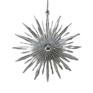 ACRYLIC STARBURST SILVER ORNAMENT XASCSSB