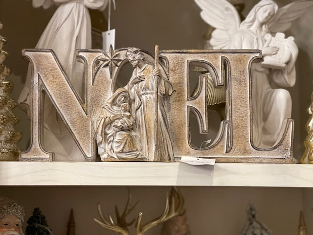 WOOD WASH NOEL TABLE PIECE XNHNWNO