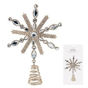 METAL CHAMPAGNE GLITTER MORAVIAN STAR TOPPER XVAUTCM