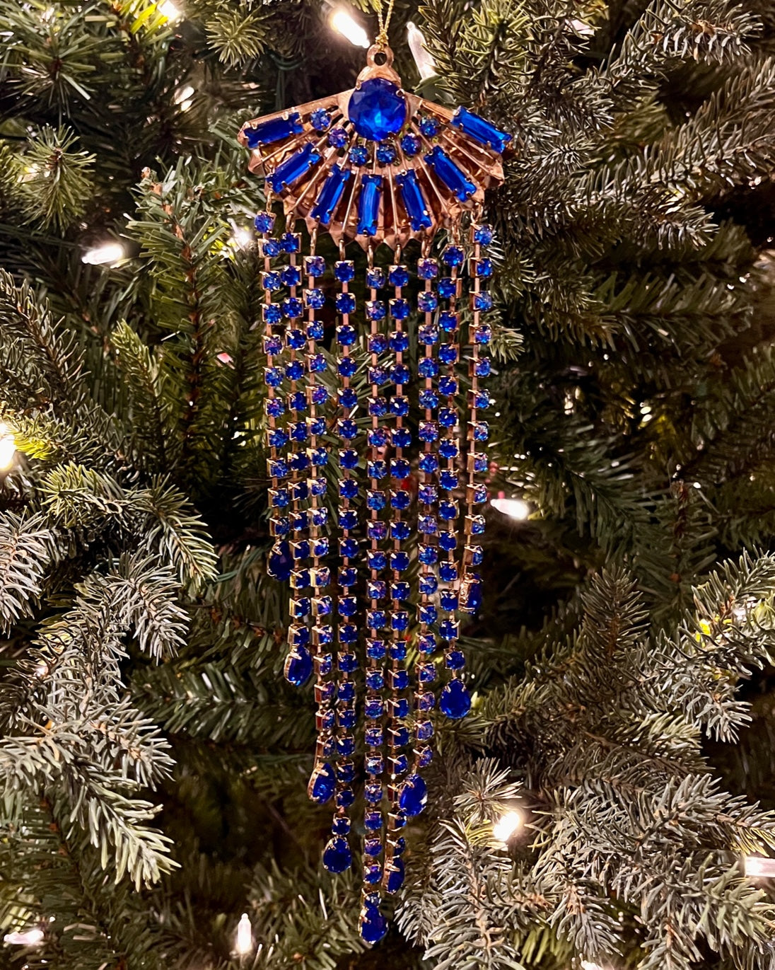 METAL ACRYLIC JEWEL BLUE ORNAMENT XVAVBJB