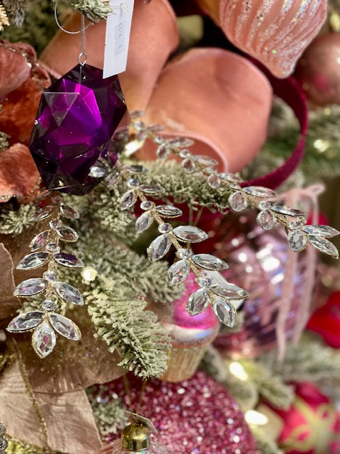 METAL SILVER GLITTER LEAF SPRAY XVAWFSL