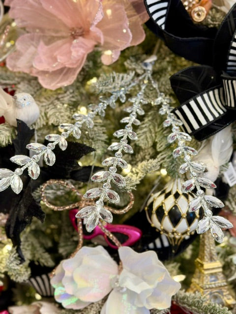METAL SILVER GLITTER LEAF SPRAY XVAWFSL