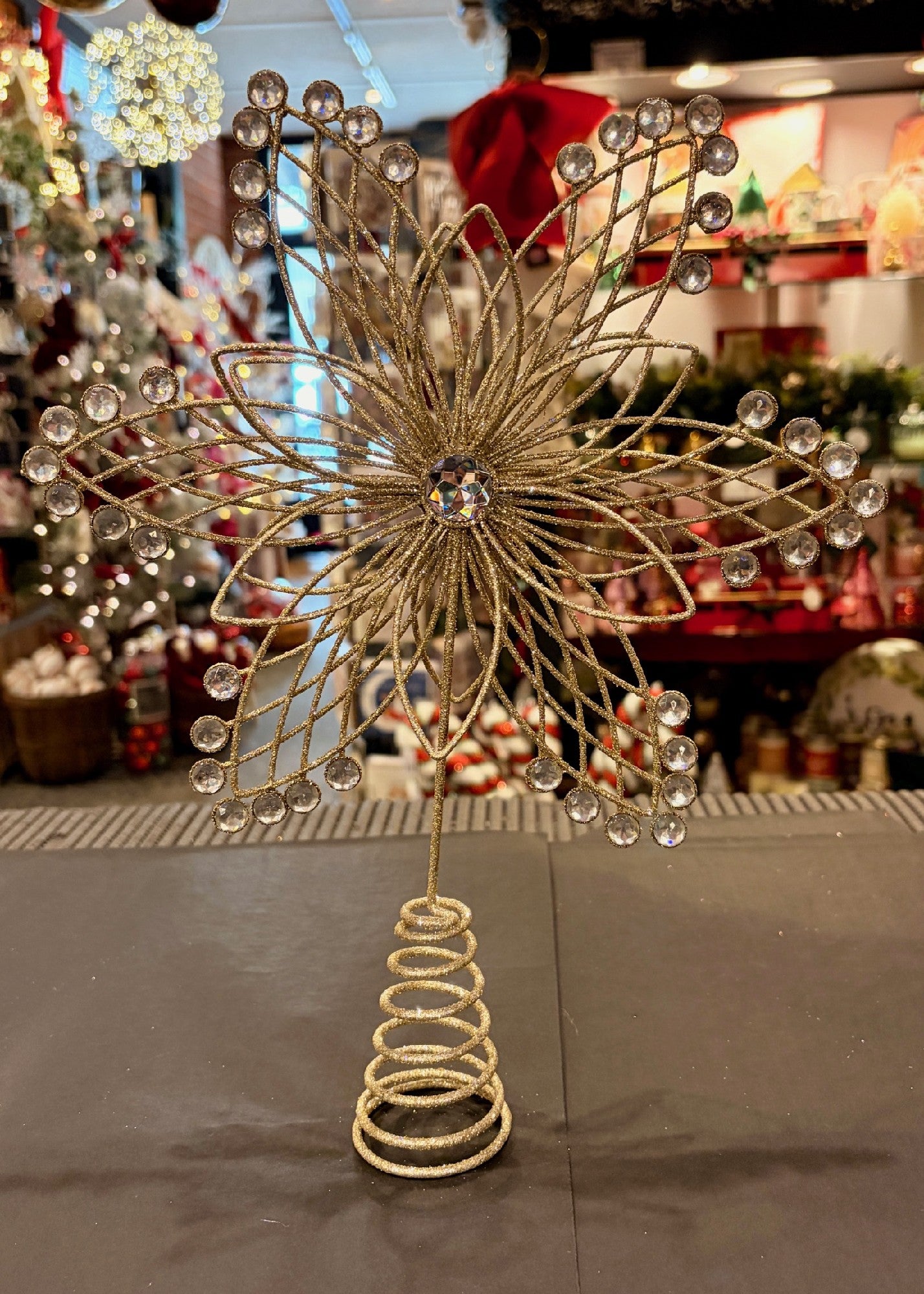 WIRE FLOWER TREETOPPER CHAMPAGNE XVLPONG