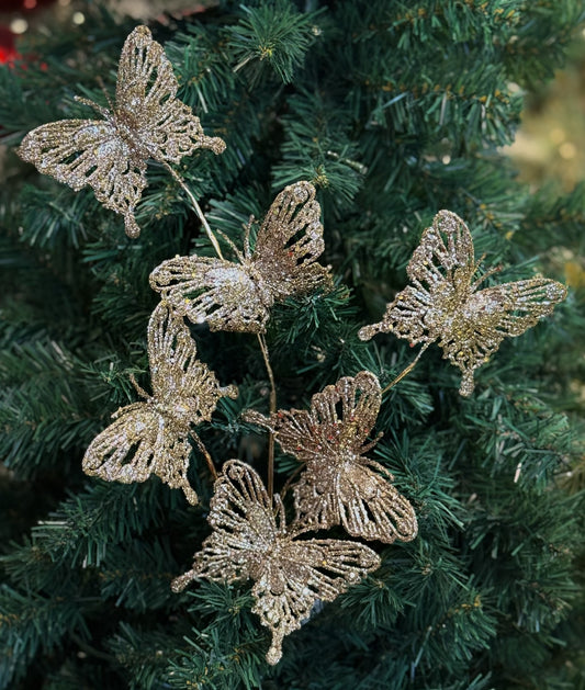 CHAMPAGNE GLITTER BUTTERFLY SPRAY XDVBBSP