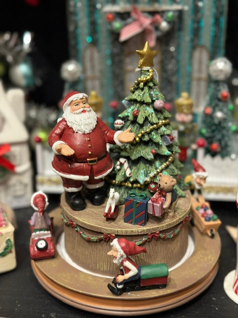 SANTA ROTATING TREE SCENE MUSICAL  CH2751