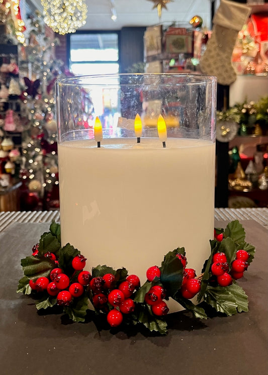 RED BERRY CANDLE WREATH XX2102